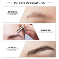 Painless Eyebrow Hair Remover,upper lip hair remover for women hair removal trimmer for women with LED Light for Women - Rose Gold