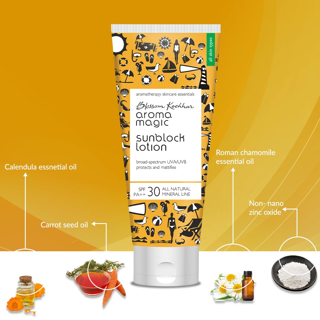 Aroma Magic SPF 30 PA ++ Matte Sunblock Lotion With Broad Spectrum Protection UVA/UVB |For All Skin |50ml