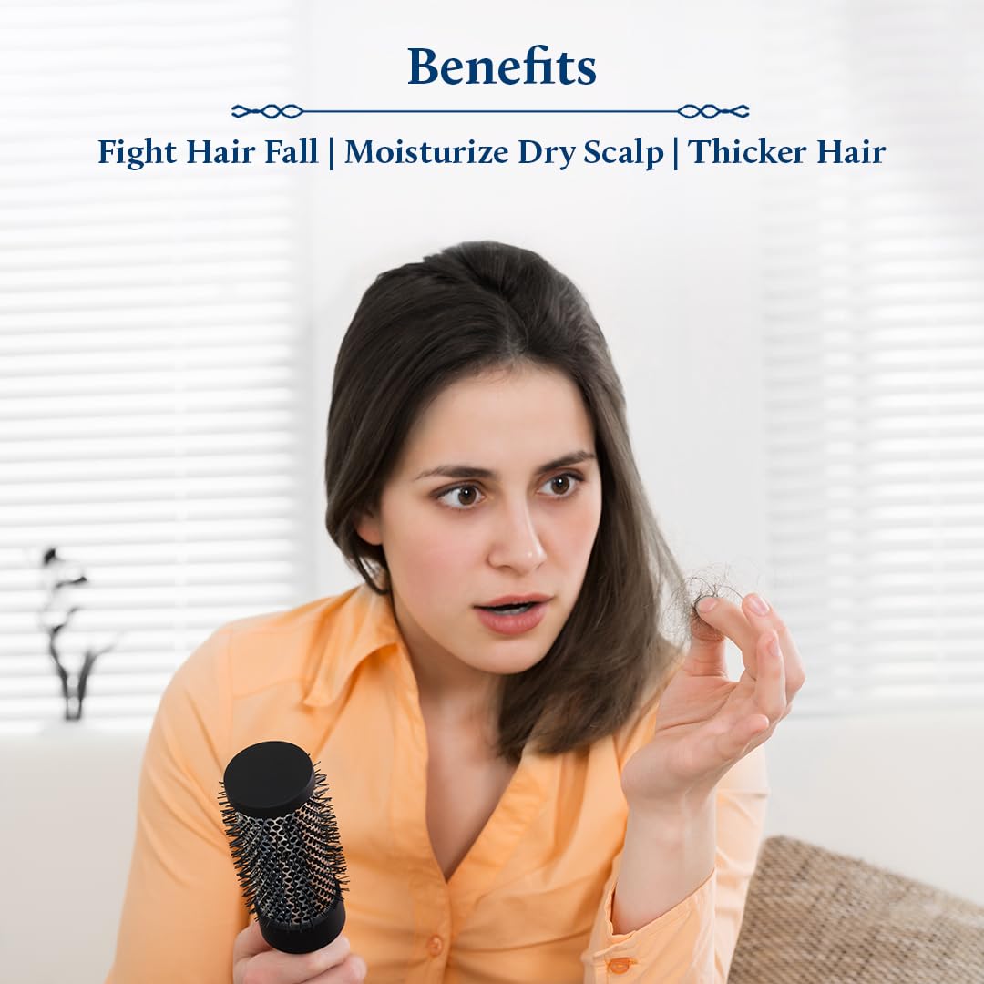 Blue Nectar Anti Hair Fall Shampoo with Amla, Honey and Mulethi, Paraben and Sulfate Free Shampoo for Women and Men | Plant Based Hair Shampoo for Thick Hair (10 Herbs, 200 ml)