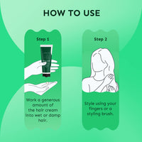Arata Styling Hair Cream | For All Hair Types |Reduces Frizz & Tames Flyaways | Adds Soft Hold and Control to Short Hair | No Sulphate,Paraben,Silicone | 50ml
