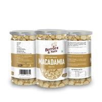 Berries And Nuts Premium Jumbo Macadamia Nut Kernels | 170 Grams | 1 Bottle of 170 Grams