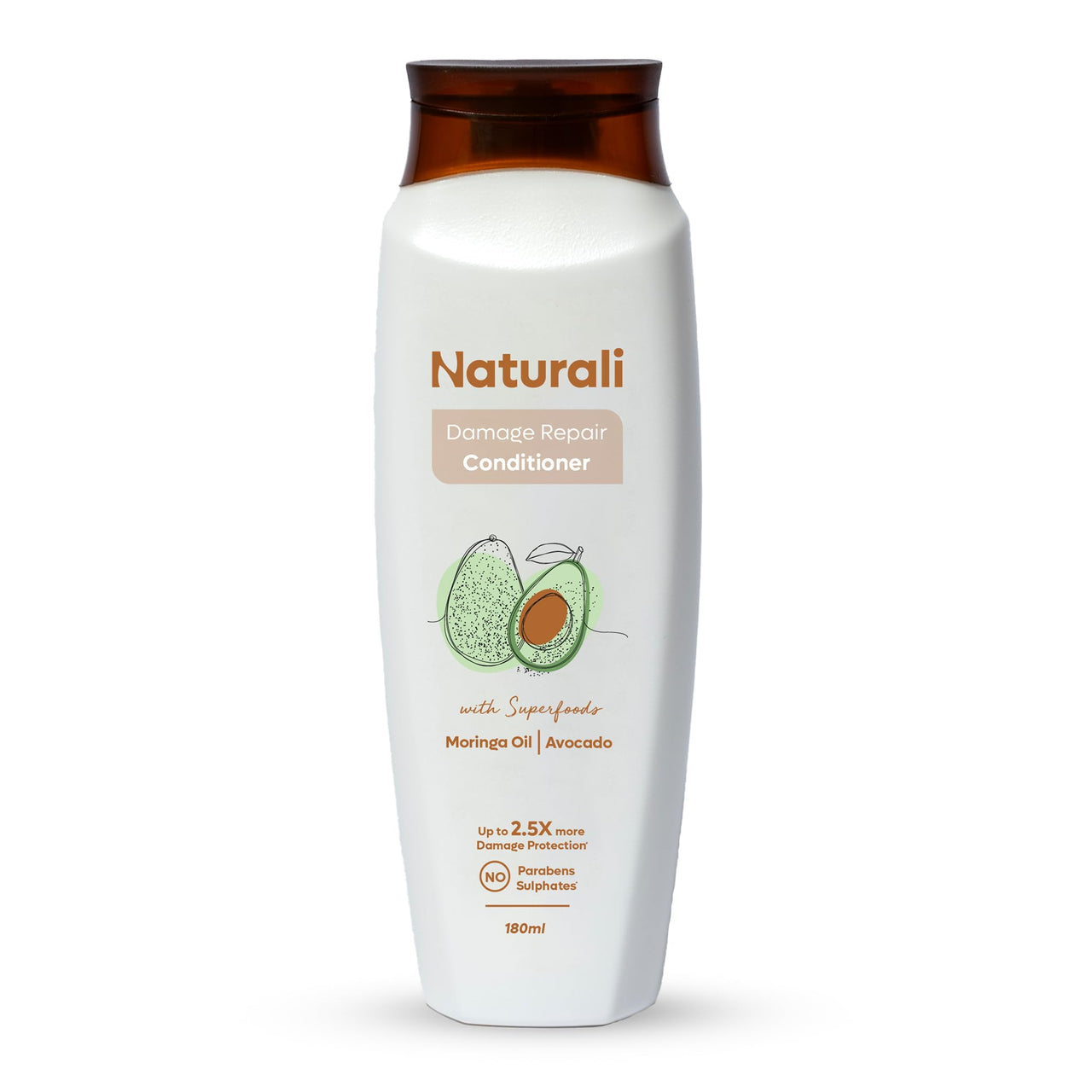 Naturali Hairfall Arrest Shampoo + Damage Repair Conditioner | Strengthens Hair & Promotes Regrowth | Repairs Split Ends | Smoothes Dry, Damaged Hair | Sulphate & Paraben Free | 200ml + 180ml