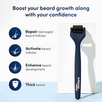 Man Matters Advance Derma Roller with Disinfectant | For Scalp & Beard | 540 Micro 0.5mm Titanium Alloy Needles | Reduces Hair Fall, Stimulates Hair Follicles | Safe & Effective