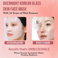 WILDGLOW Korean Glass Skin Bio-Collagen Overnight Face Mask for Deep Hydration, Pigmentation, Anti-Aging & Pore Minimizing | Hyaluronic Acid, Niacinamide, Vitamin E & Centella | Pack of 1