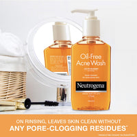 Neutrogena Oil Free Acne Wash | Deep Cleansing Face Wash with Salicylic Acid | Hydrating, Alcohol Free, Non Comedogenic & Dermatologically Tested | For Oily Acne Prone Skin | 175ml