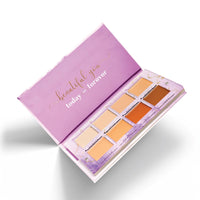 Aflairza Soft Glam Base (8 Shades) Face Makeup Palette - Creamy Highly Blendable Matte Long Lasting & Lightweight, Perfect to create Flawless Base- Includes Foundation Concealer & Contour