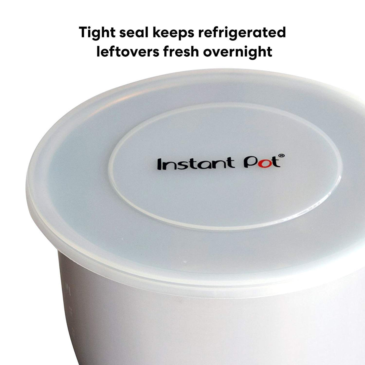 Instant Pot Silicone Lid, 10.23-In, 8-Qt Pot Lid, Reusable Silicone Lid for Bowl and Food Cover, Microwave Cover for Food, Transparent White
