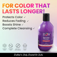 2.Oh! Italian Post Color Shampoo with Color Protect Complex | Daily Use Shampoo for Coloured Hair with pH 4.5 | Anti Frizz Shampoo for Color Treated Hair | Colour Protect Shampoo for Women and Men