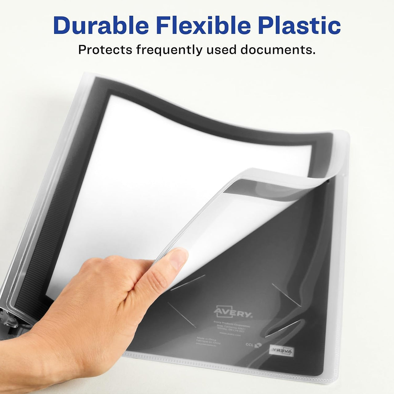 Avery Flexi-View 1 Inch Binder, Black, 1 Binder (17686) 1" 1 Pack