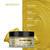 Khadi Natural Ayurvedic Gold Peel Off Mask, 50gm|Enhances natural radiance of skin| Nourishes and hydrates skin| Luxurious blend of pure gold dust extracts| Suitable for All Skin Types