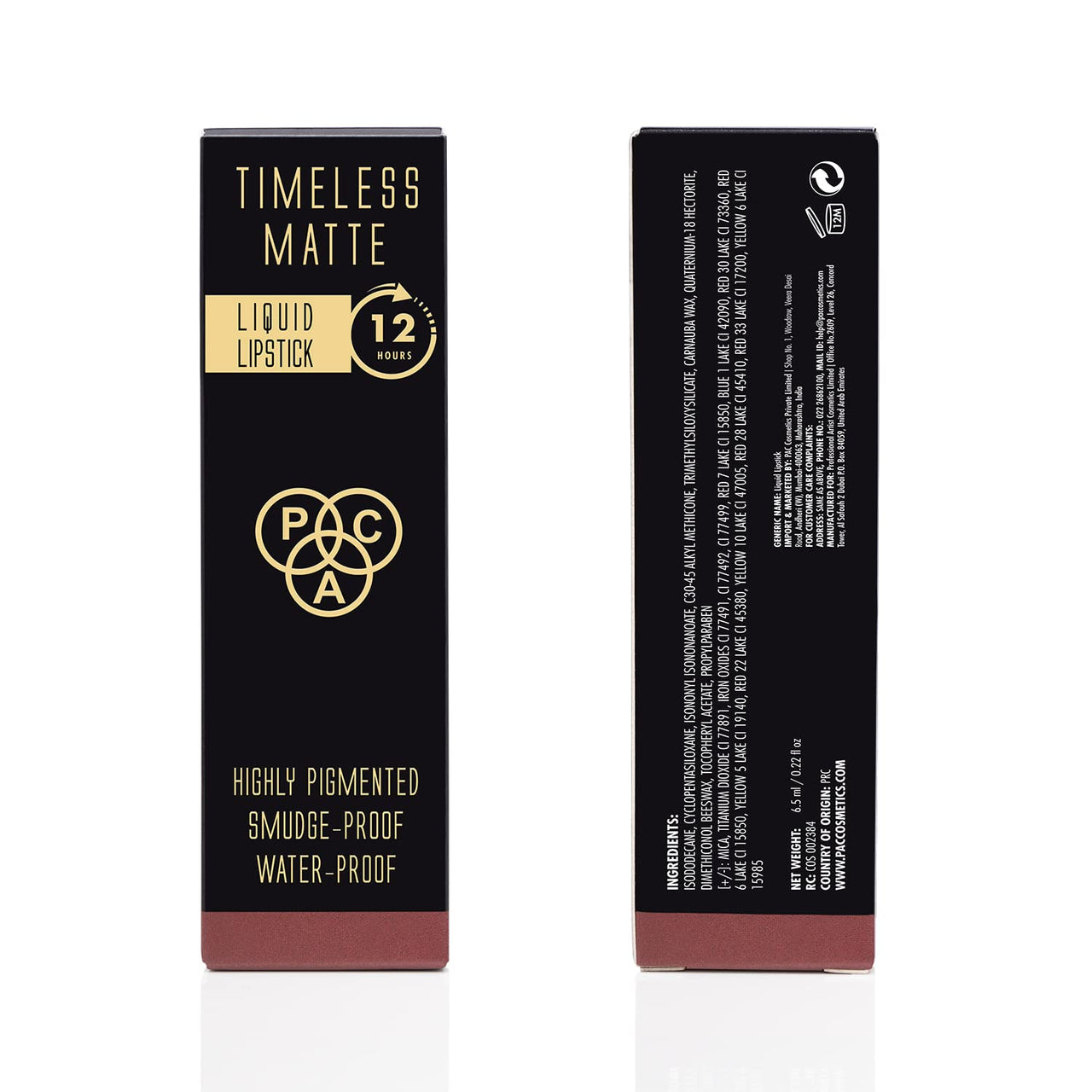 PAC Timeless Matte liquid lipstick Waterproof | Smudge & Transfer Proof Lipsticks for Women with Rose Oil | Long Lasting upto 12Hrs | Highly Pigmented Lip Color for All Skin Types | Sangria - 6.5ml