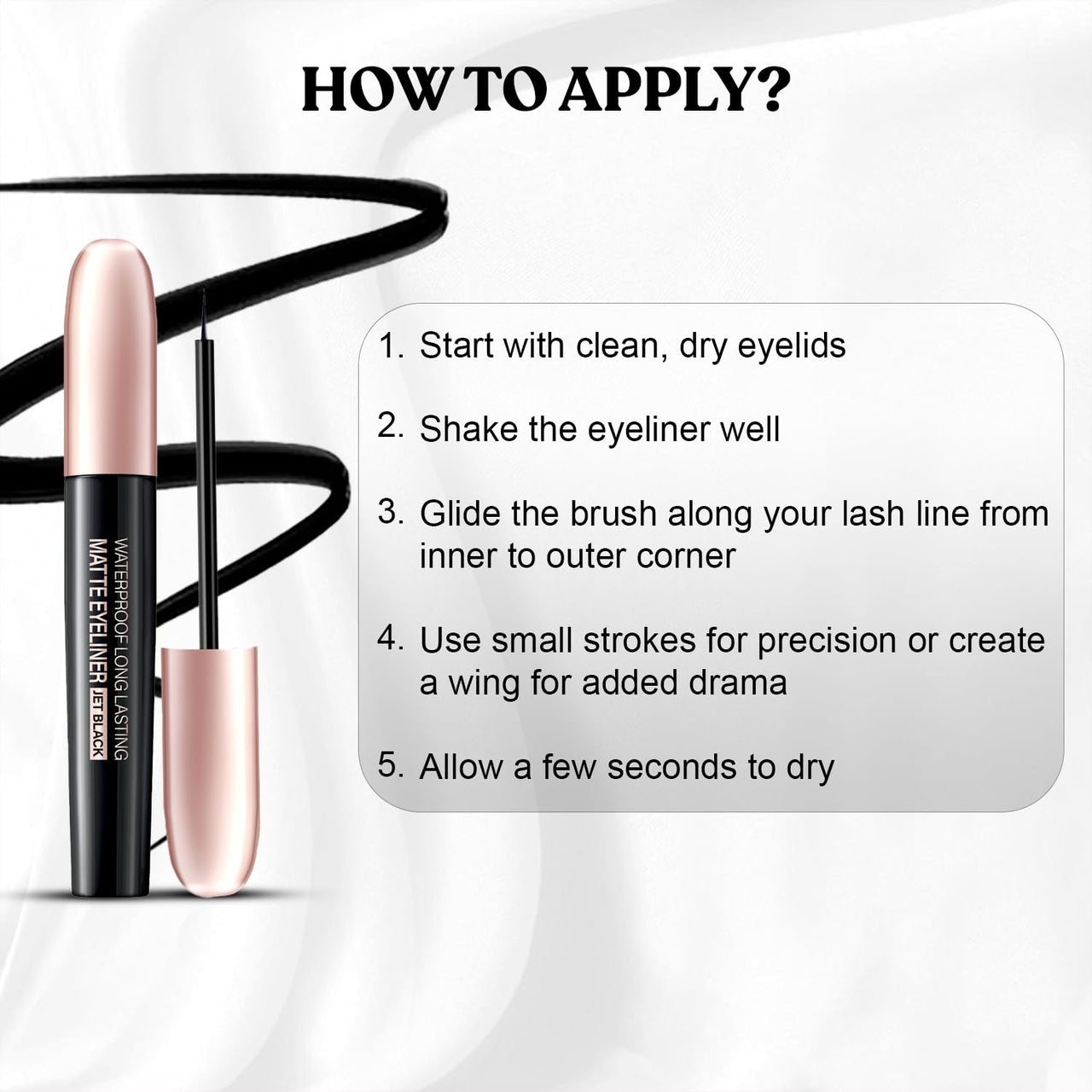 Lakyou Beauty Waterproof Long Lasting Matte Eyeliner | Smudge-Proof | 24-Hour Wear | Matte Finish | Bold & Precise Application | Pack Of 2