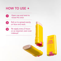 Gush Beauty Invisible Sunscreen Stick With Holder | SPF 60 PA +++ | UVA/UVB Rays Protection | Water Proof | No White Cast | With Hyaluronic Acid | Matte Finish | For All Skin Types - 13g