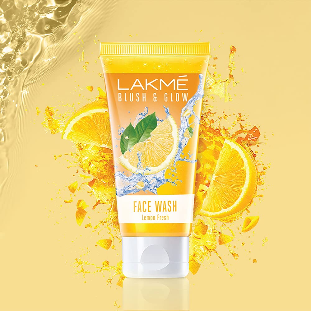 Lakmé Lumi Cream,Moisturizer with highlighter, Enriched with Niacinamide for all skin type,30 gm & Lakmé Blush & Glow Lemon Freshness Gel Face Wash with Lemon Extracts, 100 g