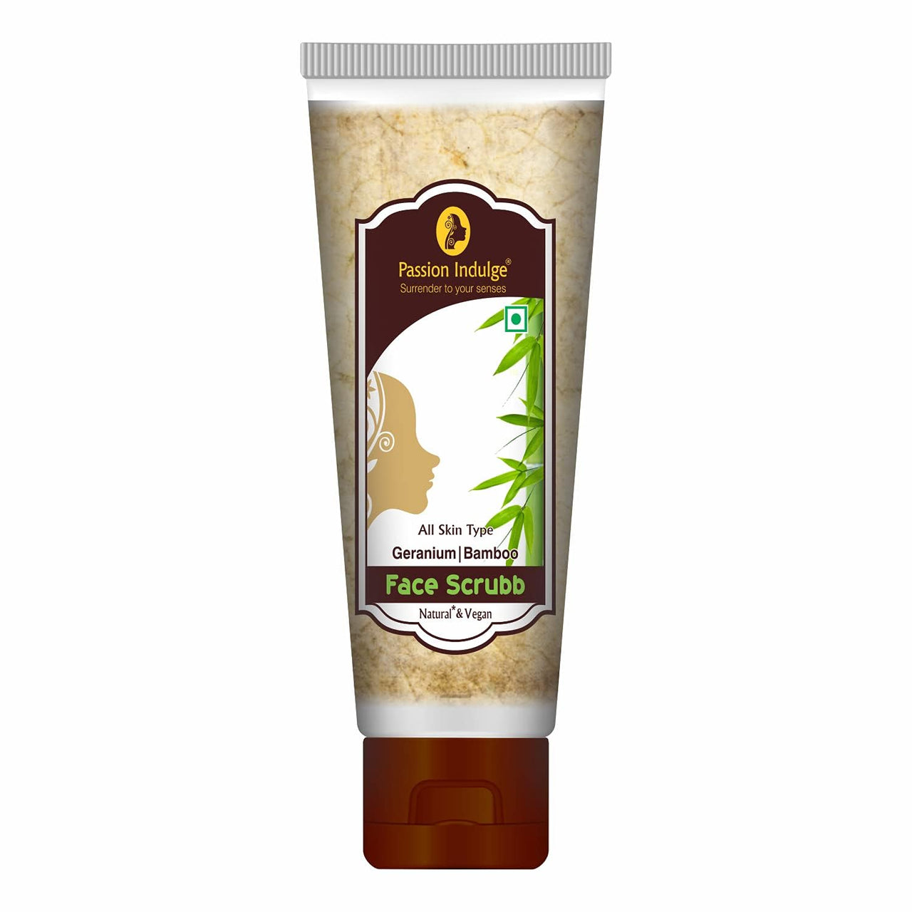 Passion Indulge Bamboo Face Scrub for Dirt, Blackheads and Acne Removal - 60gm