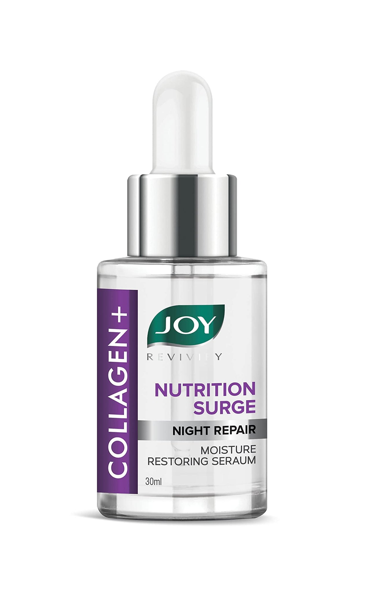 Joy Nutrition Surge Collagen Face Serum for Night Repair | Moisture Restoring Serum with Powerful Ingredients for Overnight Repair | Suitable for All Skin Types (30ml)