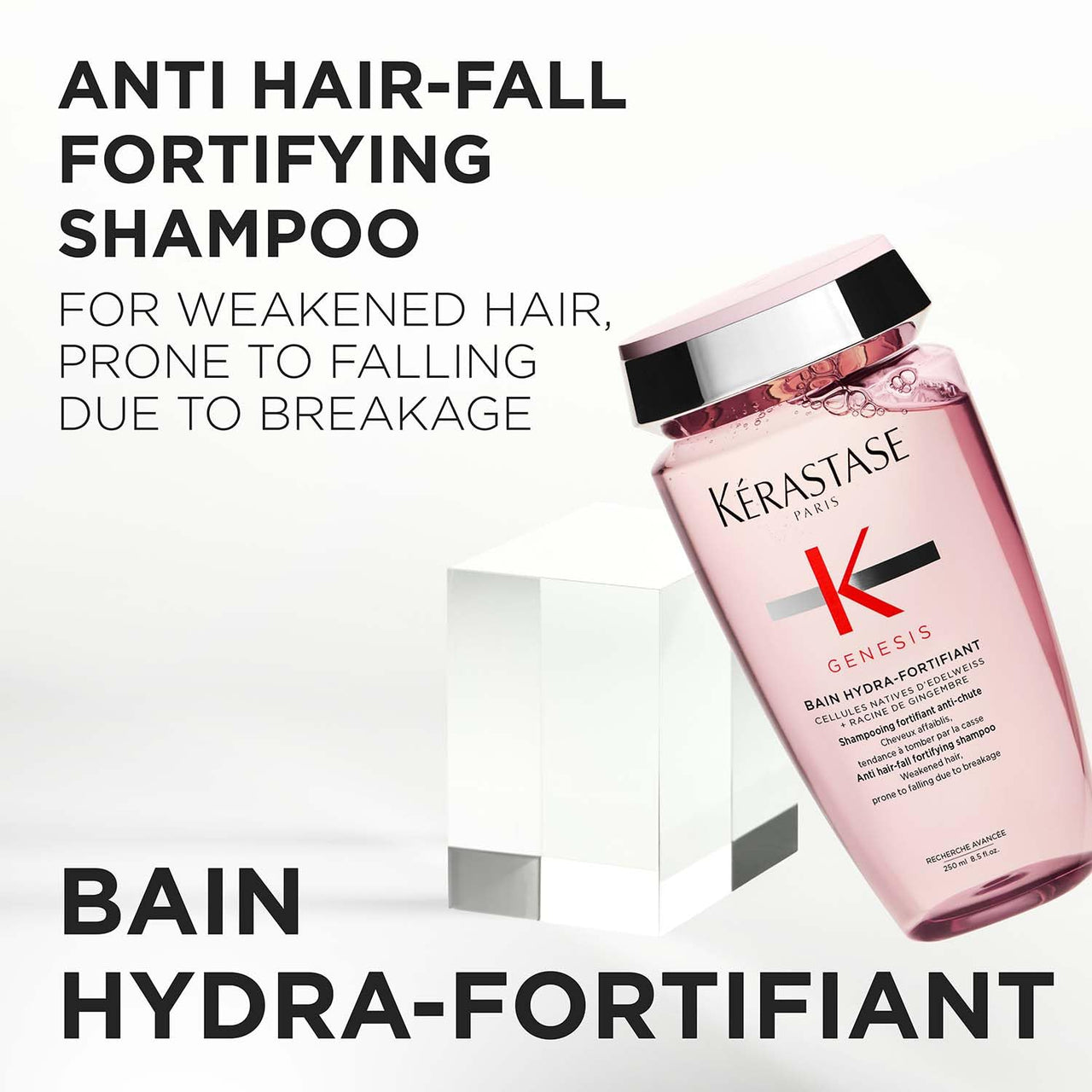 Kérastase Genesis Hydra-Fortifiant Anti Hair Fall Shampoo | For Normal to Oily Weak Hair | Infused with Ginger Root and Edelweiss Native Cells | 250ml