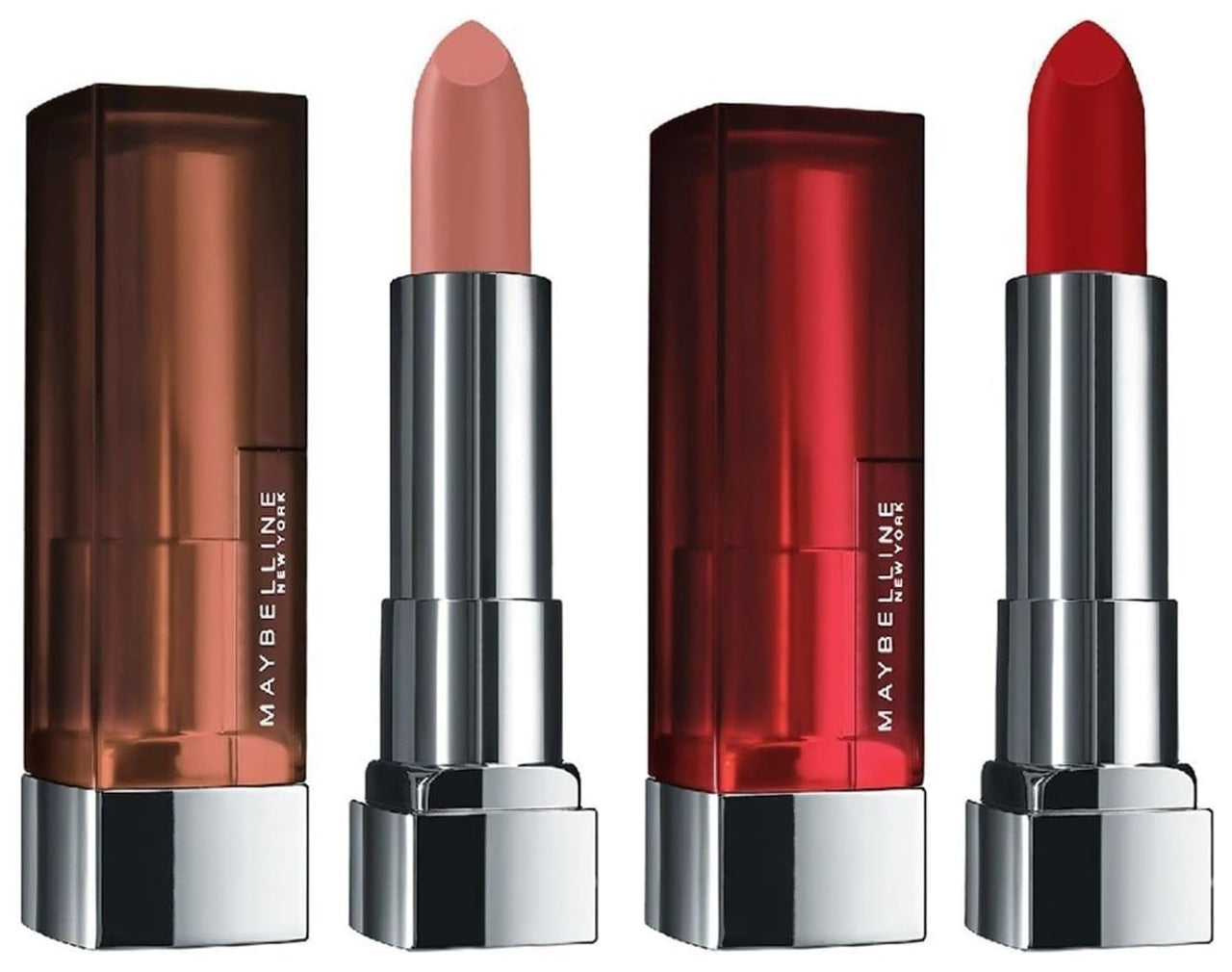 Maybelline New York Color Sensational Creamy Matte, 634 Bold Crimson, 3.9g with FREE Color Sensational Creamy Matte 656 Clay Crush