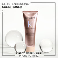 Kérastase Gloss Absolu Anti-Frizz Foaming Conditioner For Bouncy, Glossy Hair | Fine To Medium Hair | 4-Days Anti-Frizz | With Hyaluronic & Glycolic Acid, Wild Rose-In-Oil | 250ml