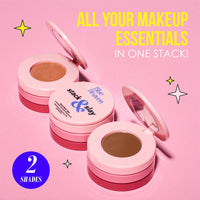 Blue Heaven Stack & Slay Multi Task Trio Countor, Blush & Highlighter For Face Makeup Fights Skin Aging, Nourishing & Moisturizing, Royal Deep 5.4g