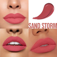 Charmacy Milano Stunning Longstay Liquid Lipstick (Sand Storm 07) - 5.6 ml, Velvet Intense Matte Finish, 12 Hours, SmudgeProof, WaterProof, KissProof, One Swatch Application