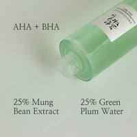 [Beauty of Joseon] Green Plum Refreshing Toner AHA + BHA (150ml) – Korean Face Toner for Gentle Exfoliation, Smooth Texture & Balanced Skin