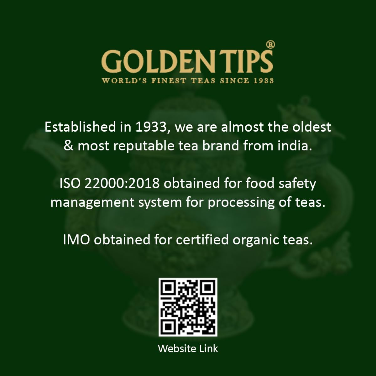 Golden Tips Darjeeling Tea Individual Envelope Tea Bags (40gm- 20 Cups, Pack of 4)