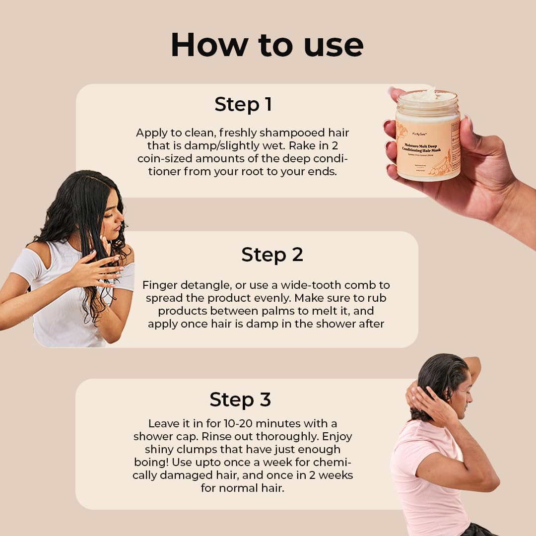 Fix My Curls Moisture Melt Deep Conditioning| Hair Mask for Dry, Damaged, and Chemically Treated Hair| 8 Magical Oils, Shea Butter, Vitamins| Pro-Keratin Bond Repair |Weekly Revitalization, (50g)