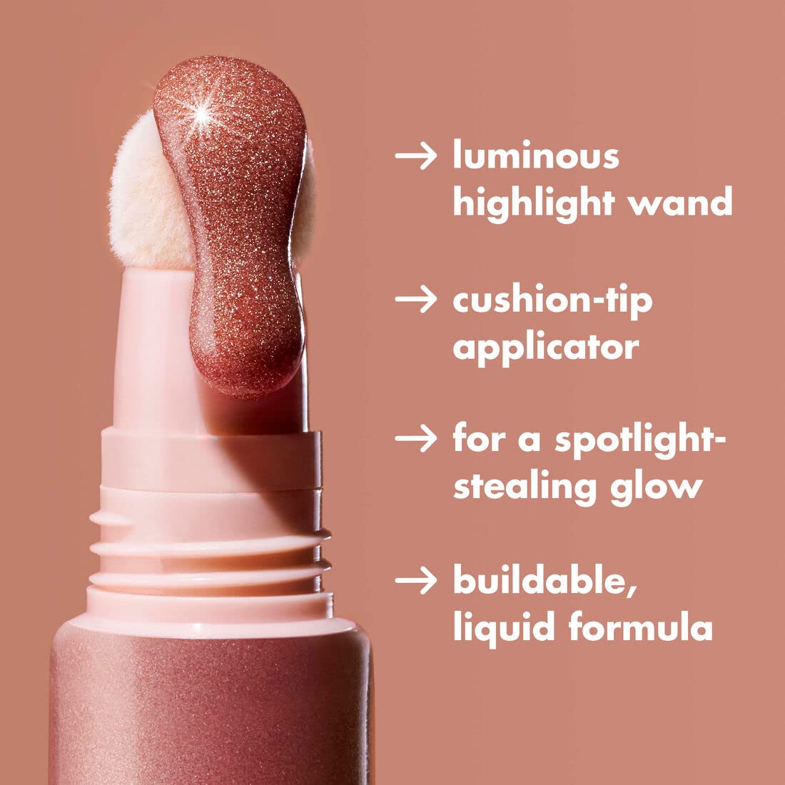 e.l.f. Halo Glow Highlight Beauty Wand, Liquid Highlighter Wand For Luminous, Glowing Skin, Buildable Formula, Vegan & Cruelty-free, Liquid Gold