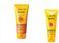 Lakmé Sun Expert SPF 50 PA+++ Ultra Matte Gel Sunscreen for All Skin types, Blocks Upto 97% Harmful Sunrays, 100 g & Lakmé Sun Expert Tinted Cream Sunscreen 50 SPF, 100g