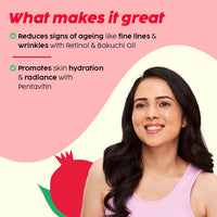 The Plant Fix Plix Pomegranate 1.20% Retinol & 1% Bakuchi Oil Anti Ageing Night Cream | Reduces Fine Line & Wrinkles | For Men & Women | 50 G