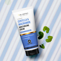 Dr. Sheth's Centella And Niacinamide Moisturizing Cream | For Oily & Acne Prone Skin | Fades Acne Marks & Controls Excess Oil | 48-Hour* Hydration | Lightweight, Fast Absorbing & Non-Sticky | 100G
