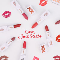 Just Herbs Ayurvedic Creamy Matte Lipstick For Moisturized Lips - Parabens & Chemical Free 01 Pink (Half - Size) 1.8gm