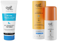 Chemist At Play UnderArm Roll-On with 5% AHA, Lactic Acid & 1% Mandelic Acid Vegan | SLS Free | 40ml Foot Cream for Cracked Heels & Diabetic Foot Lightweight | 50g