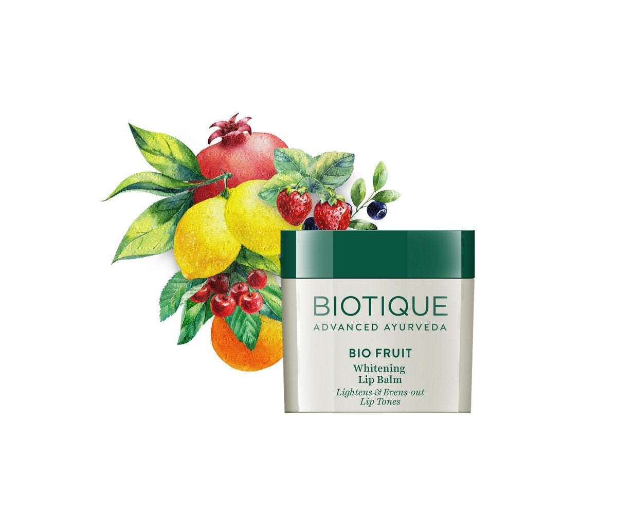 Biotique Bio Fruit Whitening Lip Balm, 12G And Biotique Bio Orange Peel Revitalizing Body Soap, 150G