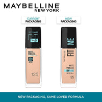 Maybelline New York Liquid Foundation, Matte Finish, With SPF, Absorbs Oil, Fit Me Matte + Poreless, 125 Nude Beige, 30 ml