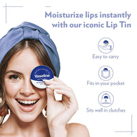 Vaseline Lip Tins Original Care, 17G, White ,( Pack Of 1 )