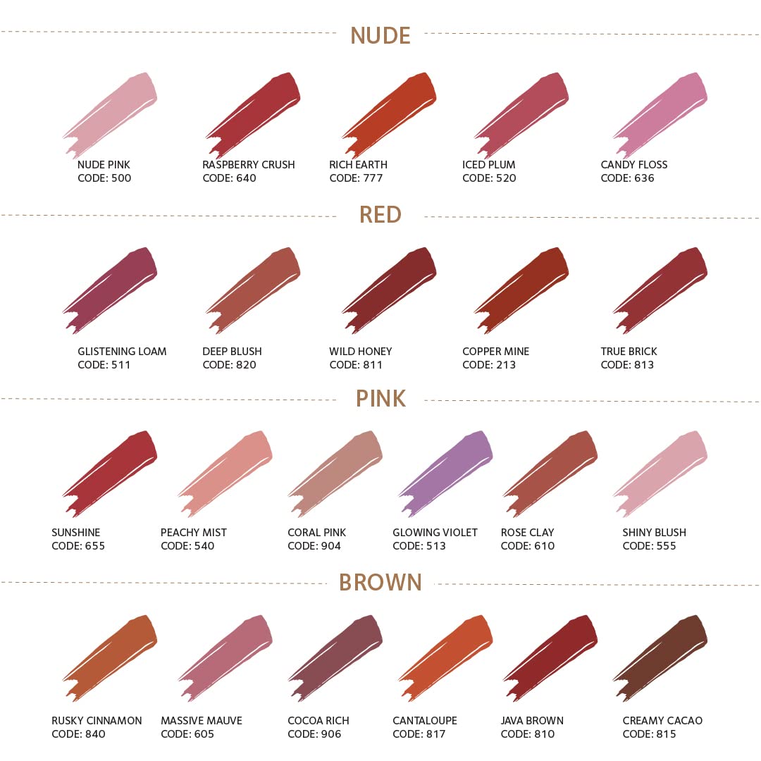 SoulTree Ayurvedic Lipstick - Cantaloupe 817, 4gm | Creamy Texture | Enriched with Organic Ghee & Almond Oil | Moistured & Nourished Lips | 4gm