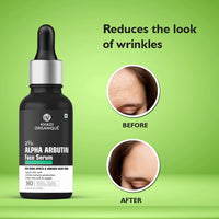 Khadi Organique Alpha Arbutin 2% + Hyaluronic Acid 1% Face Serum for Pigmentation & Dark Spots, Anti-pigmentation, Blemishes, Acne Marks & Tanning For Men & Women, 30Ml