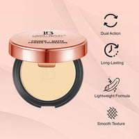 Lakyou Beauty 2in1 Primer + Matte Powder | Same Shade With Matte And Shimmery Effect | Long Lasting And Waterproof Formula | shade-01(White Ivory) | 30g