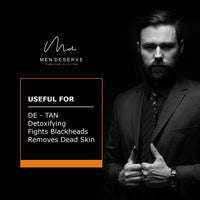 Men Deserve - Activated Charcoal Face Scrub for Men (115ml) | Exfoliating Scrub for Detox and Detan | Helps Manage Blackheads | Sulphate and Paraben Free | Vitamin B3 Enriched Scrub for Face