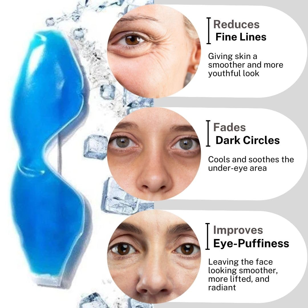 House of Beauty Hot and Cold Gel Eye Mask for Soothing Relief Puffy Eyes, Dark Circle, Dry Eyes, Pain Relief, Redness, & Stress (1pc)