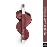 Seven Seas Color Stylo Non Transfer Matte Lipstick | Matte Finish Lip Crayon | Waterproof | Long Lasting | Lasts Up to 24 hours (Caramel Brown)