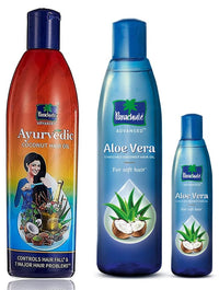 Parachute Advansed Aloe Vera Enriched Coconut Hair Oil & Parachute Advansed Ayurvedic Coconut Hair Oil with Neem