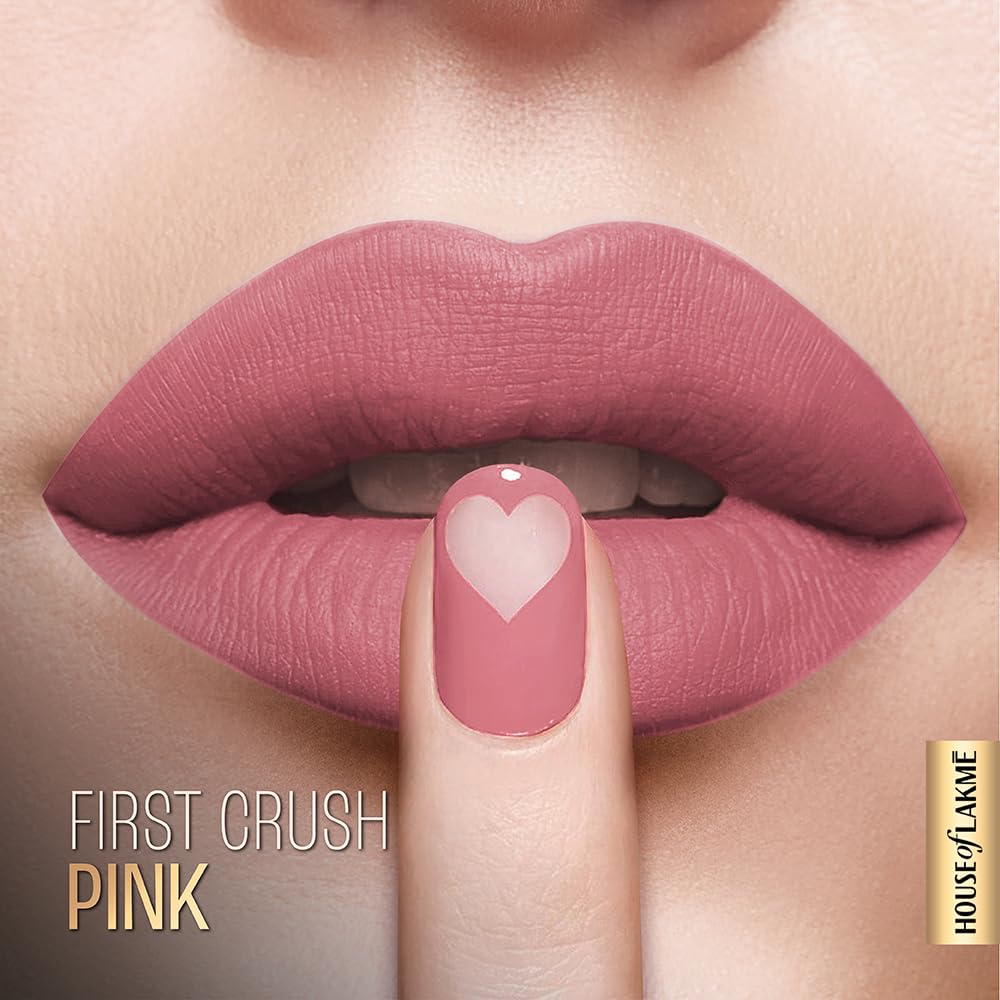 Lakmé Xtraordin-Airy Lip Mousse, Velvet Matte Finish, with air-light texture, for nourished & moisturised lips, Liquid Lipstick, First Crush Pink