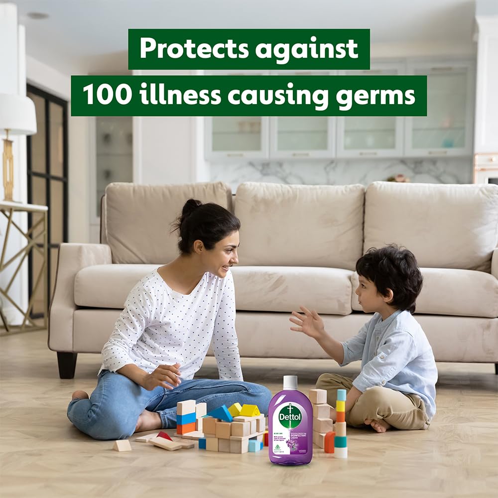 Dettol Liquid Disinfectant for Floor Cleaner, Surface Disinfection, Personal Hygiene (Lavender Blossom, 1L)
