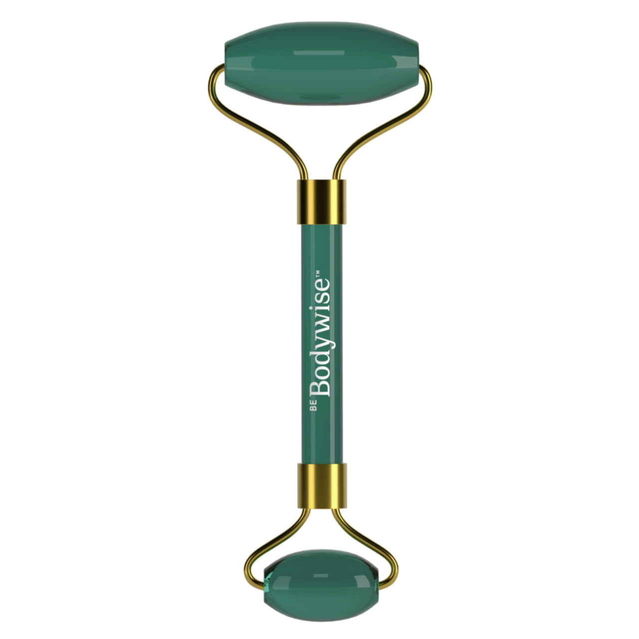 Be Bodywise Jade Roller Massager | 100% Natural Jade Face Roller | Tightens Skin, Reduces Wrinkles & Improves Blood Circulation | Best for Serum Application | Double Sided for Toning & Firming Face