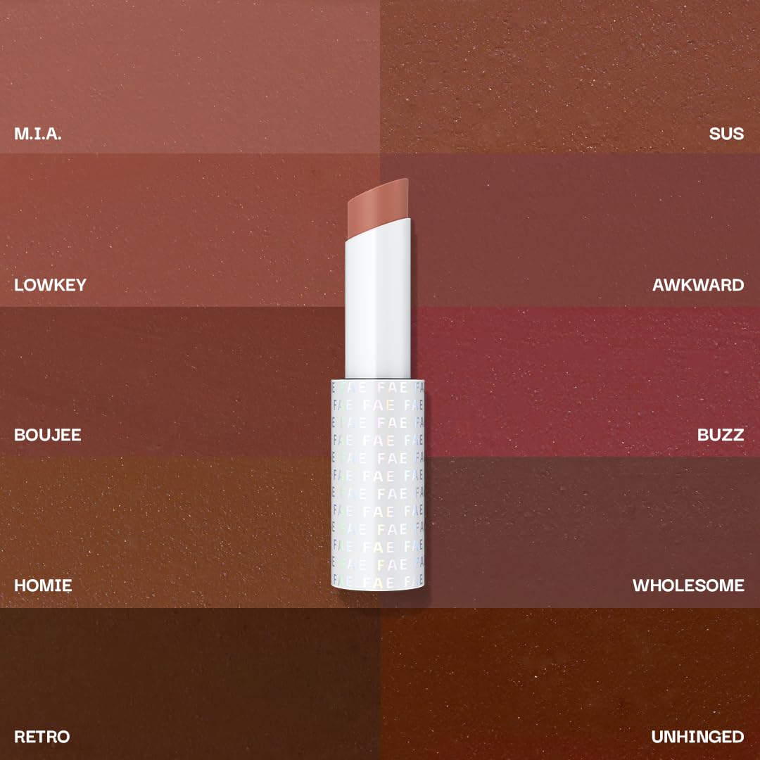 FAE Beauty Modern Matte Lipstick | Comfortable Cushion Matte Formula | One Stroke Application | Longwear | Richly Pigmented (Shade M.I.A)