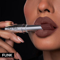 RENEE Matte Lock Lipstick - Funk, Moisturizing, Long Lasting & Weightless Formula, Intense Color Pay Off with Ultra-Matte Finish, Enriched with Avocado oil, Vitamin E, D & Beta-Carotene, 3.5 Gm