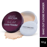 Hilary Rhoda Bake Out Loose Powder | Setting Loose Powder for Face | Matte Finish & Lightweight Loose Powder | Hides Imperfections | Oil Control Formula | 10gm (Banana | Shade 02)